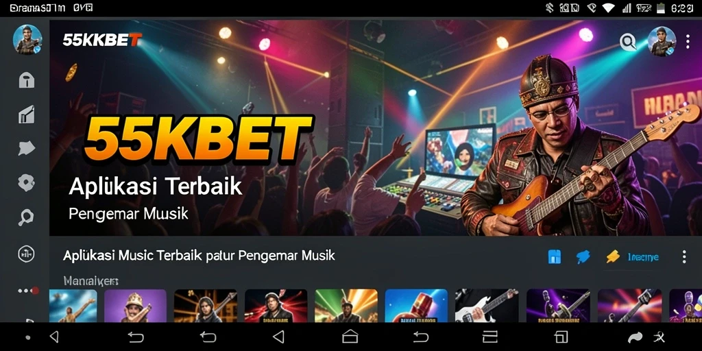 Tampilan gameplay 55KBET menampilkan beragam lagu dan playlist yang menarik.
