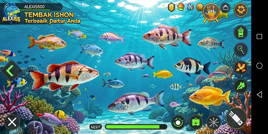 Tampilan gameplay ALEXIS500 yang seru dan menarik.