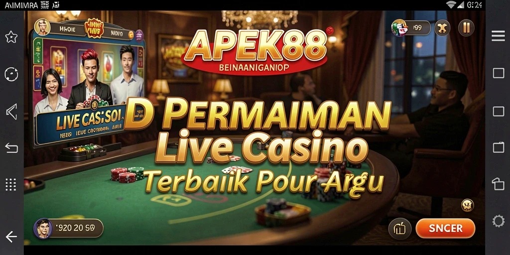 Tampilan gameplay Live Casino APEK88 yang mendebarkan dan interaktif.