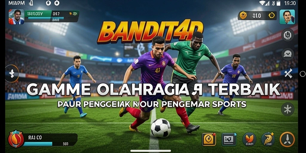 Screenshot utama BANDIT4D menampilkan aksi seru dalam pertandingan olahraga.