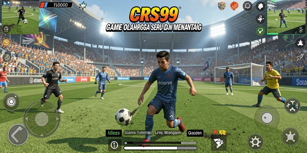 Tampilan gameplay CRS99 yang seru dengan aksi olahraga yang intens.