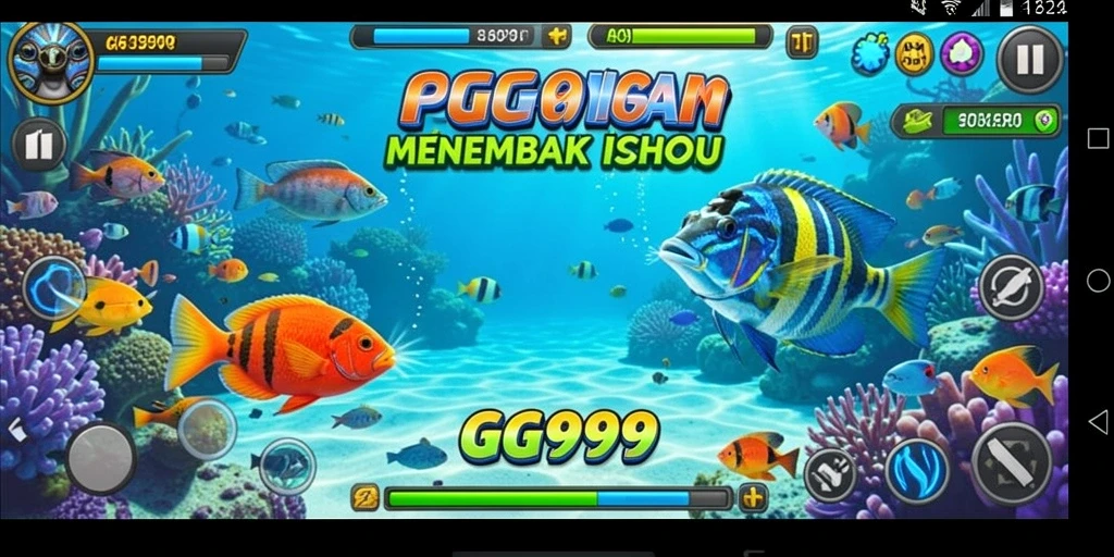Gameplay GG999 menampilkan aksi menembak ikan yang seru dan kompetitif.
