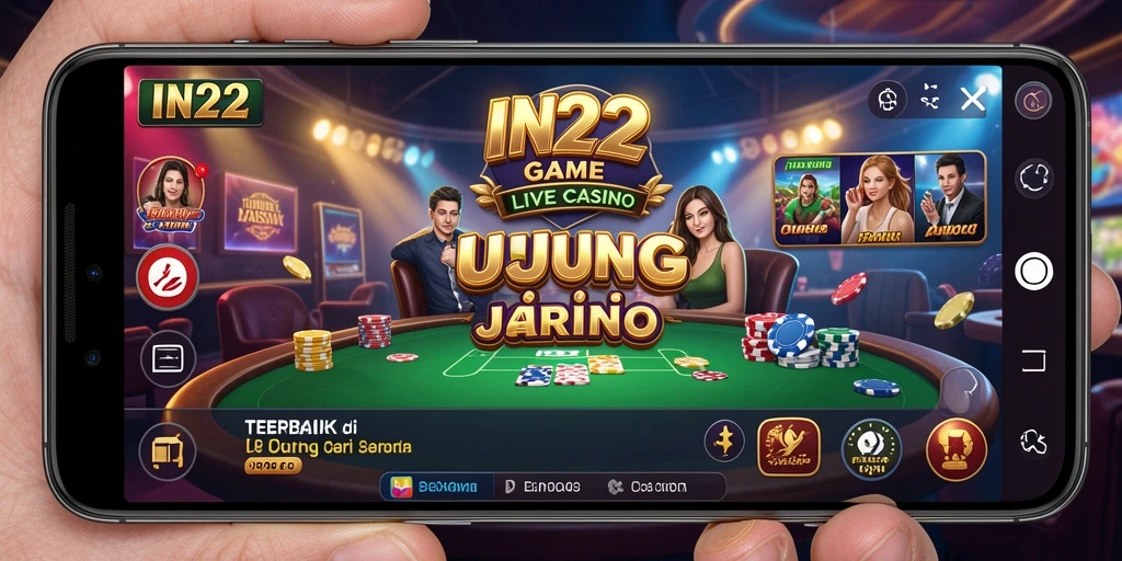 Gameplay mendebarkan di IN22 dengan interaksi dealer langsung.