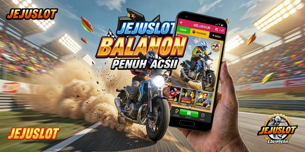 Tampilan gameplay balapan motor yang seru dan menantang.