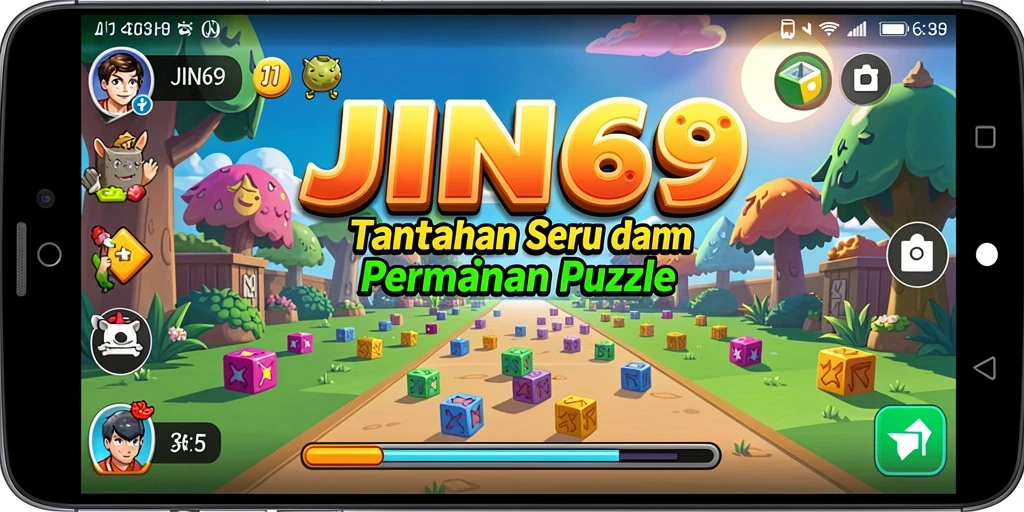 Tampilan gameplay JIN69 menampilkan tantangan puzzle yang seru.