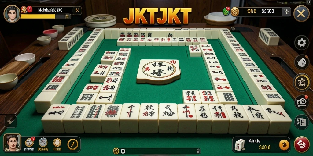 Tampilan gameplay Mahjong yang menarik di JKTJKT.