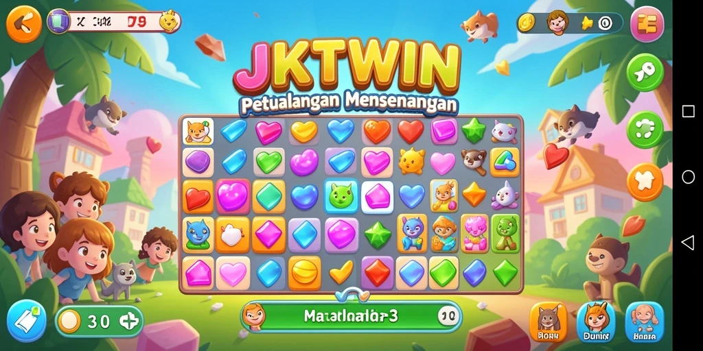 Tampilan gameplay JKTWIN yang asyik dan penuh warna.