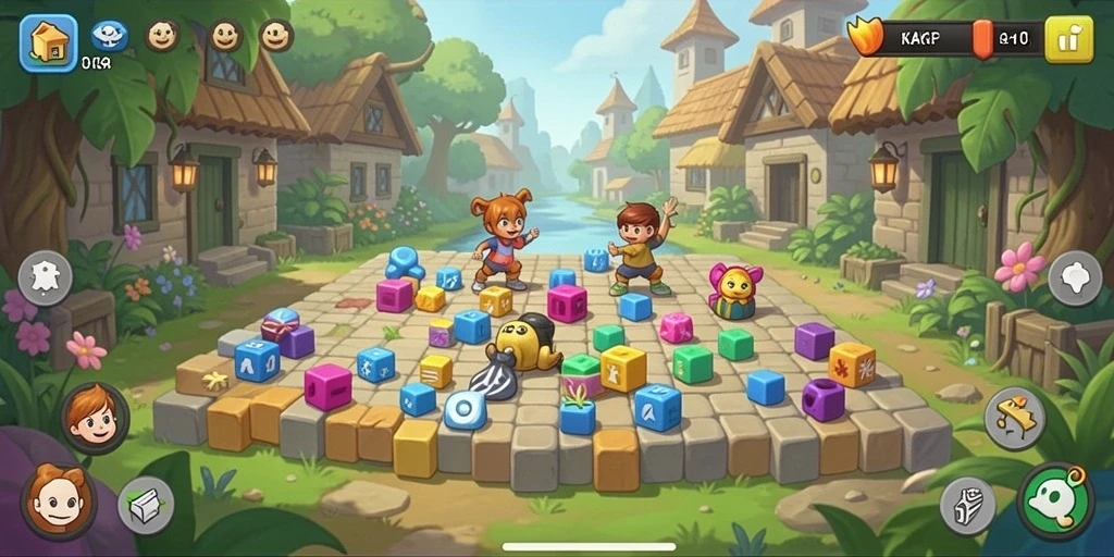Screenshot gameplay KAKRP menampilkan tantangan puzzle yang menarik.