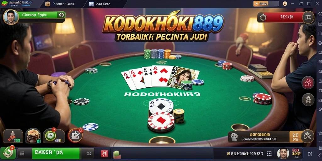 Gameplay seru KODOKHOKI889 dengan pemain poker yang bersemangat.