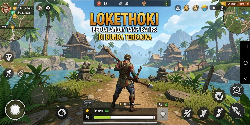 Tampilan gameplay LOKETHOKI yang luas dan dinamis.