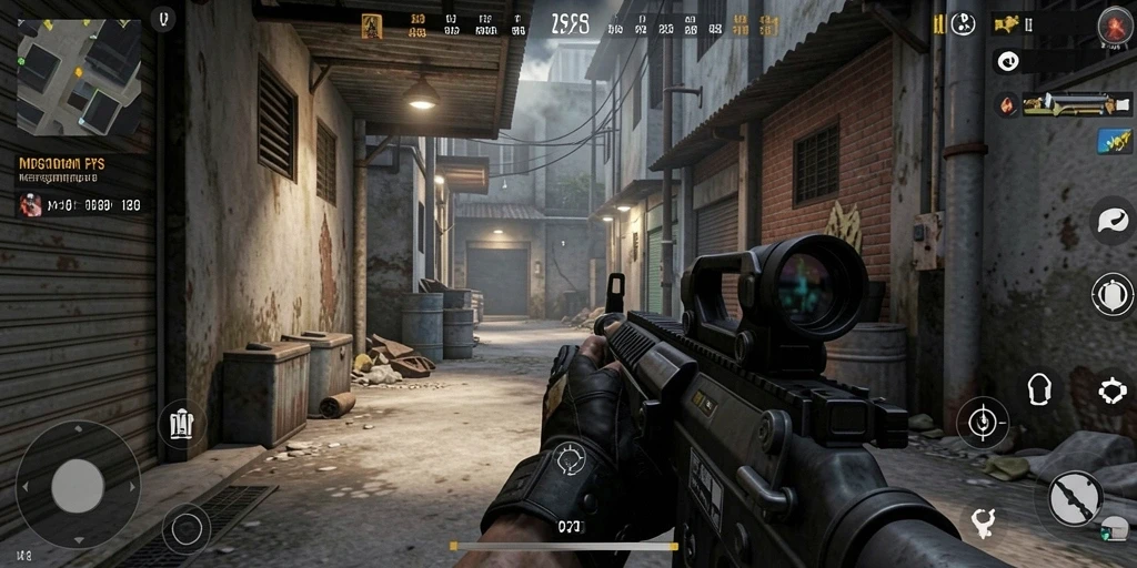 Gameplay MDG188 menampilkan aksi tembak-menembak intens dan grafis yang menawan.