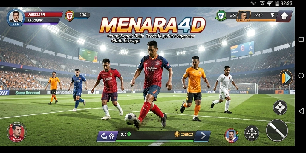 Tampilan menegangkan dalam pertandingan sepak bola di MENARA4D.