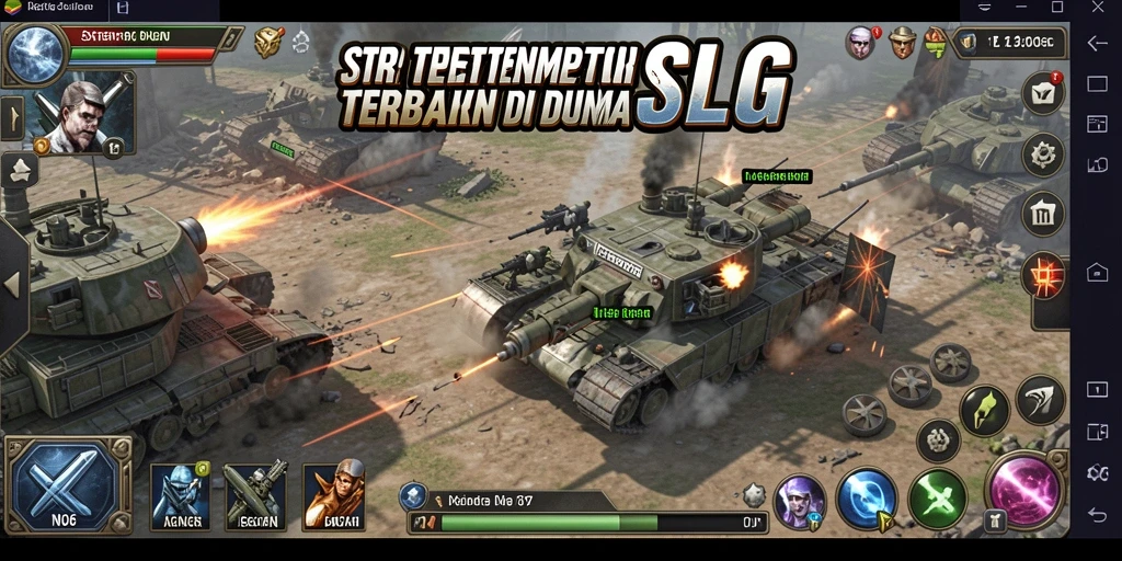Screenshot gameplay N06 menunjukkan pertempuran taktis yang mendalam.