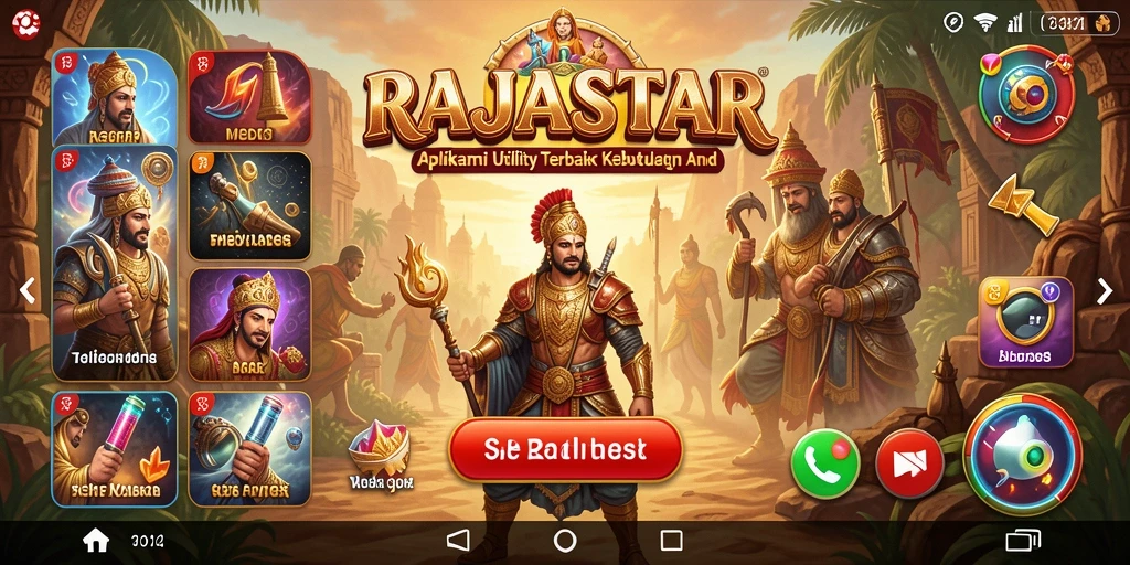 Tampilan antarmuka aplikasi RAJASTAR dengan fitur pengingat kegiatan.