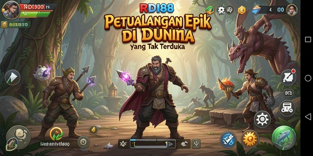 Screenshot RDI88 menunjukkan aksi seru dalam petualangan petualang.