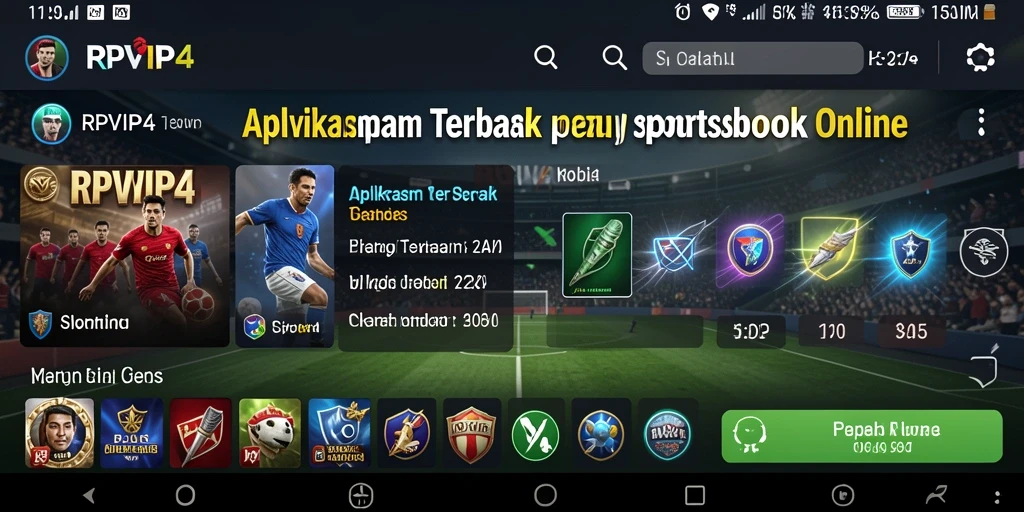 Tampilan antarmuka pengguna RPVIP4 saat bermain taruhan olahraga.