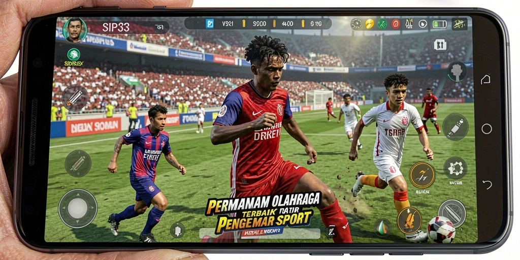 Tangkapan layar gameplay SIP33 dengan aksi olahraga yang mendebarkan.
