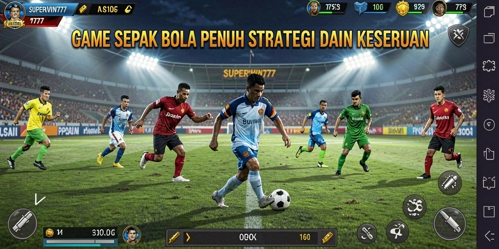 Tampilan gameplay SUPERWIN777 yang menarik saat pertandingan sepak bola.