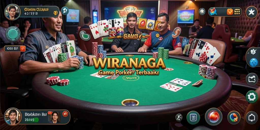 Tampilan permainan Poker yang menarik di WIRANAGA.