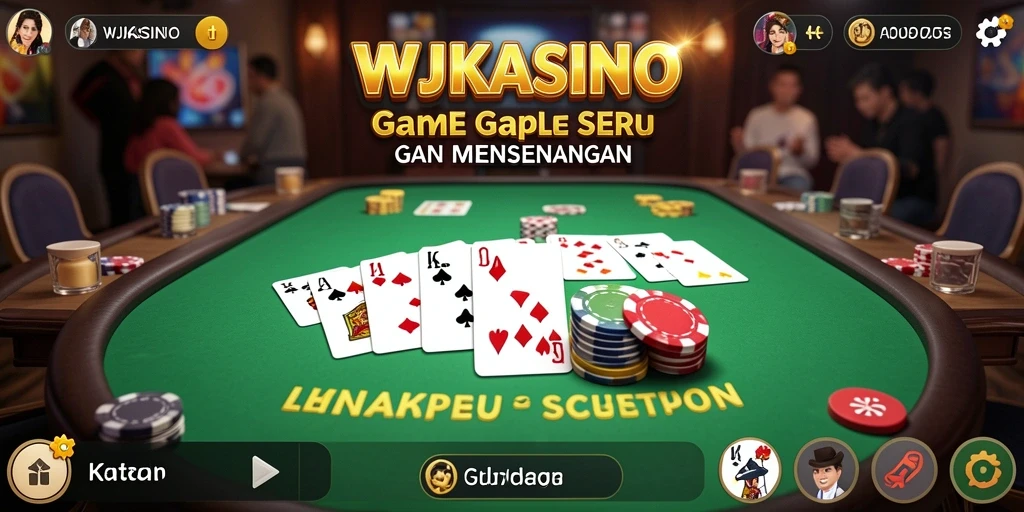 Screenshot utama WJKASINO menampilkan gameplay Gaple yang seru.