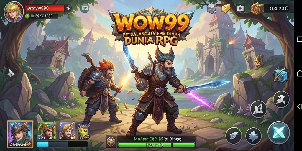 Tangkapan layar menampilkan gameplay mendebarkan di dunia RPG WOW99.
